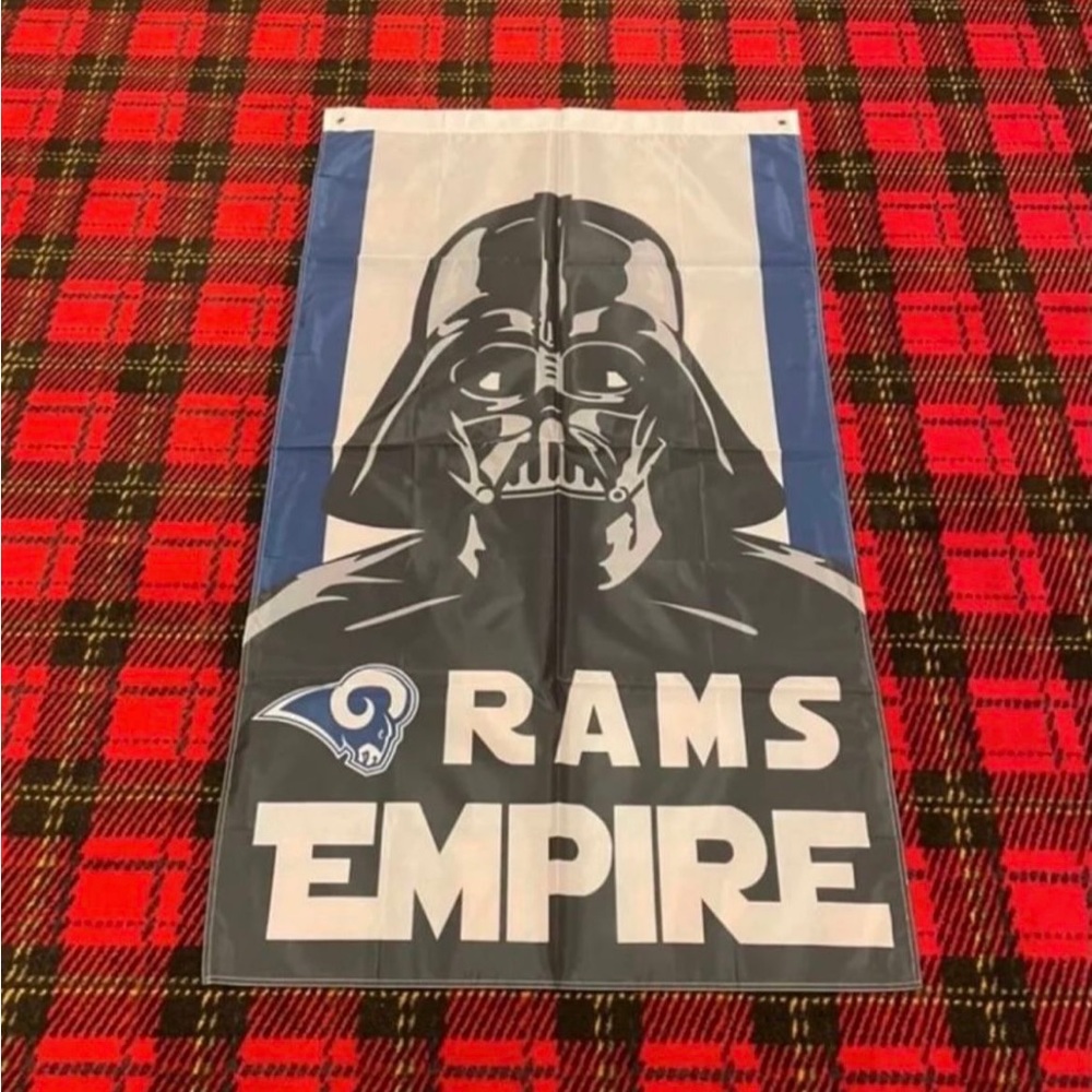 Brand new Los Angeles Rams banner flag